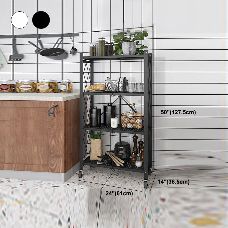 Industrial Open Etagere Bookshelf Metal Bookshelf with Caster Wheels Clearhalo 'Bookcases' 'furn' 'furn_bookcases' 'Furniture' 'furniture_bookcases' 'kitchen' 'kitchen_bookcases' 'Living Room Furniture' 'Office Furniture' 4718803