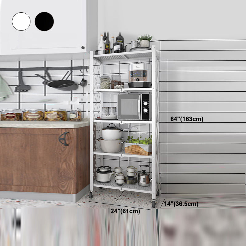 Industrial Open Etagere Bookshelf Metal Bookshelf with Caster Wheels Clearhalo 'Bookcases' 'furn' 'furn_bookcases' 'Furniture' 'furniture_bookcases' 'kitchen' 'kitchen_bookcases' 'Living Room Furniture' 'Office Furniture' 4718804