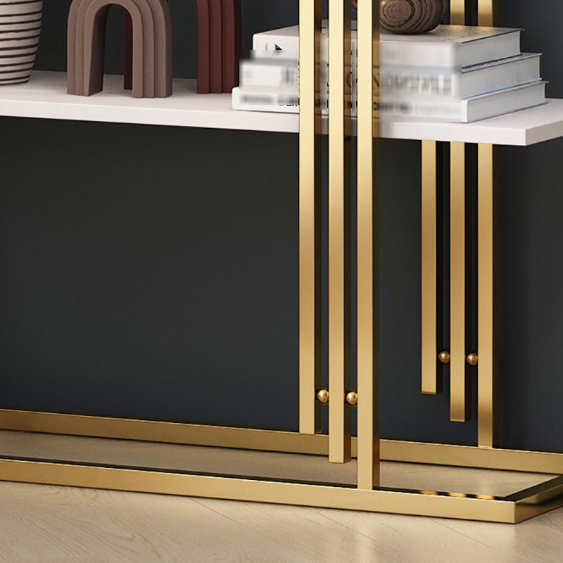 12"W Bookshelf Open Back Glam Style Bookcase for Study Room Home Office Clearhalo 'Bookcases' 'furn' 'furn_bookcases' 'Furniture' 'furniture_bookcases' 'kitchen' 'kitchen_bookcases' 'Living Room Furniture' 'Office Furniture' 4718813