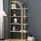 12"W Bookshelf Open Back Glam Style Bookcase for Study Room Home Office Clearhalo 'Bookcases' 'furn' 'furn_bookcases' 'Furniture' 'furniture_bookcases' 'kitchen' 'kitchen_bookcases' 'Living Room Furniture' 'Office Furniture' 4718815