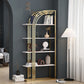12"W Bookshelf Open Back Glam Style Bookcase for Study Room Home Office Clearhalo 'Bookcases' 'furn' 'furn_bookcases' 'Furniture' 'furniture_bookcases' 'kitchen' 'kitchen_bookcases' 'Living Room Furniture' 'Office Furniture' 4718816