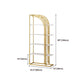 12"W Bookshelf Open Back Glam Style Bookcase for Study Room Home Office Clearhalo 'Bookcases' 'furn' 'furn_bookcases' 'Furniture' 'furniture_bookcases' 'kitchen' 'kitchen_bookcases' 'Living Room Furniture' 'Office Furniture' 4718818