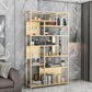9.84"W 78.74"H Bookshelf Open Back Glam Style for Study Room Home Office Clearhalo 'Bookcases' 'furn' 'furn_bookcases' 'Furniture' 'furniture_bookcases' 'kitchen' 'kitchen_bookcases' 'Living Room Furniture' 'Office Furniture' 4718826