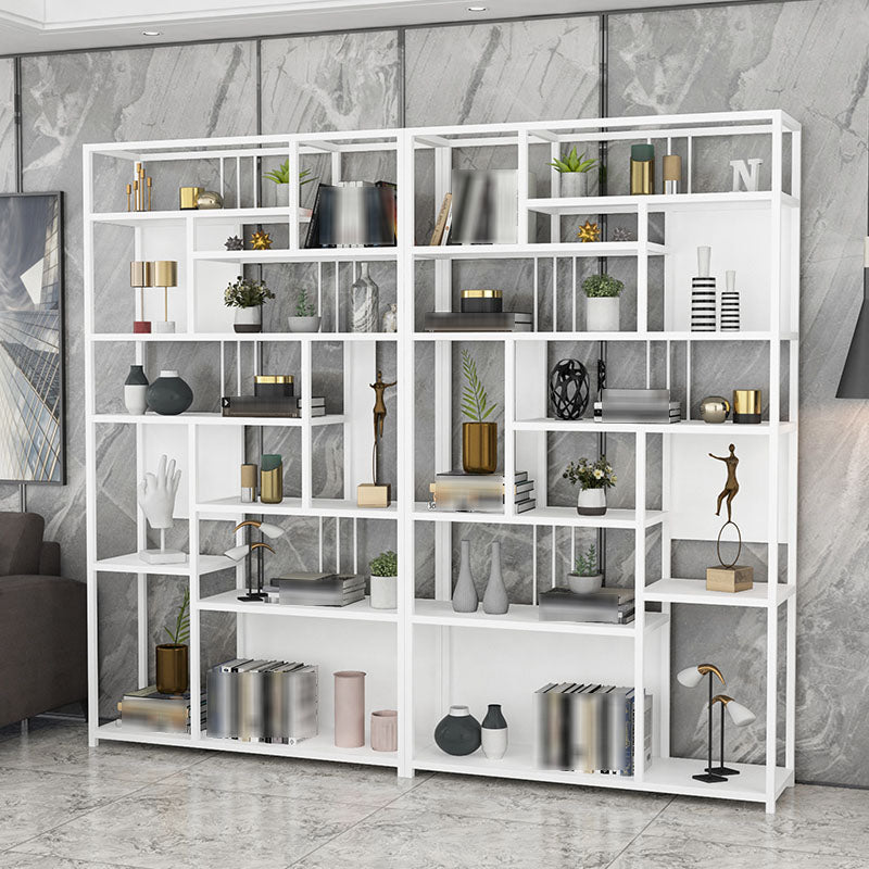 9.84"W 78.74"H Bookshelf Open Back Glam Style for Study Room Home Office Clearhalo 'Bookcases' 'furn' 'furn_bookcases' 'Furniture' 'furniture_bookcases' 'kitchen' 'kitchen_bookcases' 'Living Room Furniture' 'Office Furniture' 4718828
