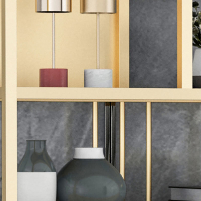 9.84"W 78.74"H Bookshelf Open Back Glam Style for Study Room Home Office Clearhalo 'Bookcases' 'furn' 'furn_bookcases' 'Furniture' 'furniture_bookcases' 'kitchen' 'kitchen_bookcases' 'Living Room Furniture' 'Office Furniture' 4718831