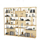 9.84"W 78.74"H Bookshelf Open Back Glam Style for Study Room Home Office Clearhalo 'Bookcases' 'furn' 'furn_bookcases' 'Furniture' 'furniture_bookcases' 'kitchen' 'kitchen_bookcases' 'Living Room Furniture' 'Office Furniture' 4718835