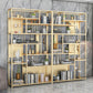9.84"W 78.74"H Bookshelf Open Back Glam Style for Study Room Home Office Clearhalo 'Bookcases' 'furn' 'furn_bookcases' 'Furniture' 'furniture_bookcases' 'kitchen' 'kitchen_bookcases' 'Living Room Furniture' 'Office Furniture' 4718837