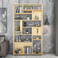 9.84"W 78.74"H Bookshelf Open Back Glam Style for Study Room Home Office Clearhalo 'Bookcases' 'furn' 'furn_bookcases' 'Furniture' 'furniture_bookcases' 'kitchen' 'kitchen_bookcases' 'Living Room Furniture' 'Office Furniture' 4718838