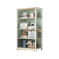 Industrial Open Etagere Bookshelf Steel Frame Manufactured Wood Shelf Bookshelf 23.6"L x 11.8"W x 47.6"H White-Wood Clearhalo 'Bookcases' 'furn' 'furn_bookcases' 'Furniture' 'furniture_bookcases' 'kitchen' 'kitchen_bookcases' 'Living Room Furniture' 'Office Furniture' 4718896