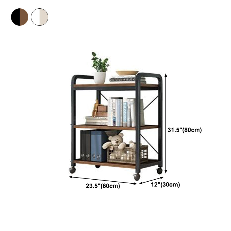Industrial Open Etagere Bookshelf Steel Frame Manufactured Wood Shelf Bookshelf Clearhalo 'Bookcases' 'furn' 'furn_bookcases' 'Furniture' 'furniture_bookcases' 'kitchen' 'kitchen_bookcases' 'Living Room Furniture' 'Office Furniture' 4718900