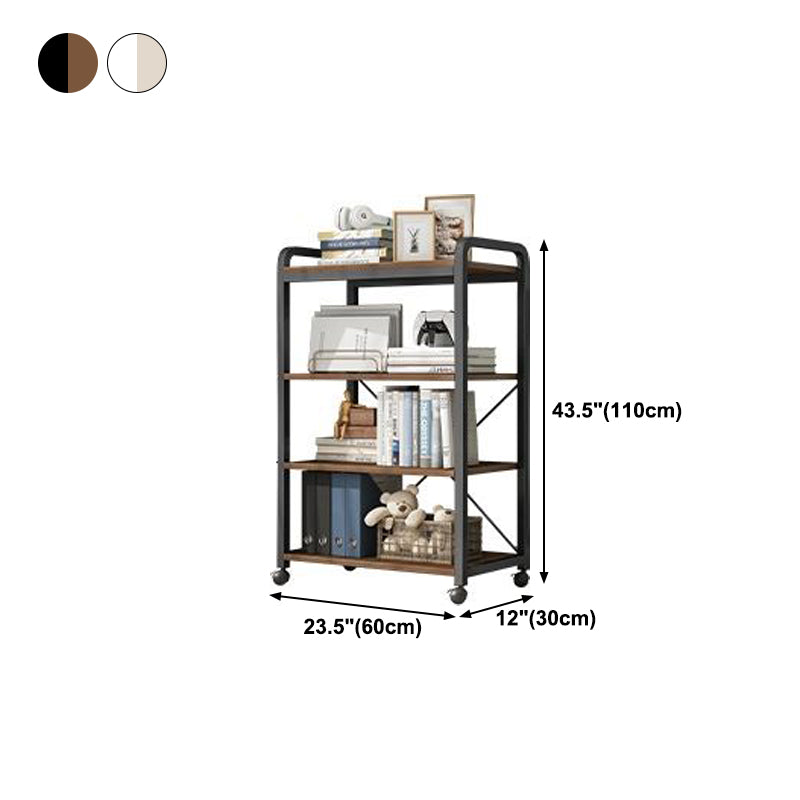 Industrial Open Etagere Bookshelf Steel Frame Manufactured Wood Shelf Bookshelf Clearhalo 'Bookcases' 'furn' 'furn_bookcases' 'Furniture' 'furniture_bookcases' 'kitchen' 'kitchen_bookcases' 'Living Room Furniture' 'Office Furniture' 4718902