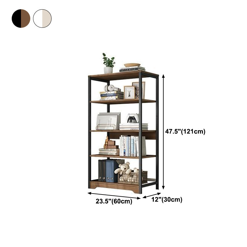 Industrial Open Etagere Bookshelf Steel Frame Manufactured Wood Shelf Bookshelf Clearhalo 'Bookcases' 'furn' 'furn_bookcases' 'Furniture' 'furniture_bookcases' 'kitchen' 'kitchen_bookcases' 'Living Room Furniture' 'Office Furniture' 4718903