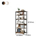 Industrial Open Etagere Bookshelf Steel Frame Manufactured Wood Shelf Bookshelf Clearhalo 'Bookcases' 'furn' 'furn_bookcases' 'Furniture' 'furniture_bookcases' 'kitchen' 'kitchen_bookcases' 'Living Room Furniture' 'Office Furniture' 4718905