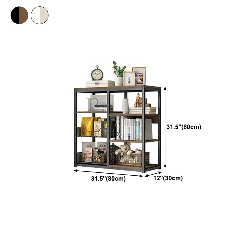 Industrial Open Etagere Bookshelf Steel Frame Manufactured Wood Shelf Bookshelf Clearhalo 'Bookcases' 'furn' 'furn_bookcases' 'Furniture' 'furniture_bookcases' 'kitchen' 'kitchen_bookcases' 'Living Room Furniture' 'Office Furniture' 4718906