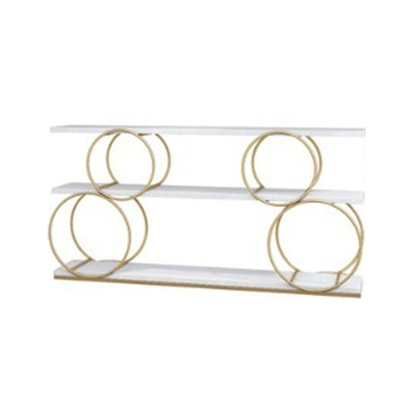 11.81"W Bookshelf Glam Style Open Back Bookcase for Office Study Room Home Clearhalo 'Bookcases' 'furn' 'furn_bookcases' 'Furniture' 'furniture_bookcases' 'kitchen' 'kitchen_bookcases' 'Living Room Furniture' 'Office Furniture' 4718909