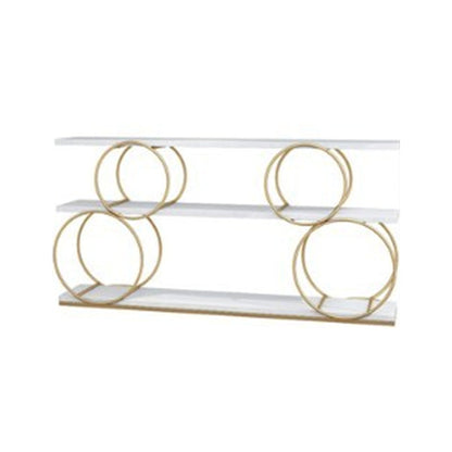 11.81"W Bookshelf Glam Style Open Back Bookcase for Office Study Room Home Clearhalo 'Bookcases' 'furn' 'furn_bookcases' 'Furniture' 'furniture_bookcases' 'kitchen' 'kitchen_bookcases' 'Living Room Furniture' 'Office Furniture' 4718909