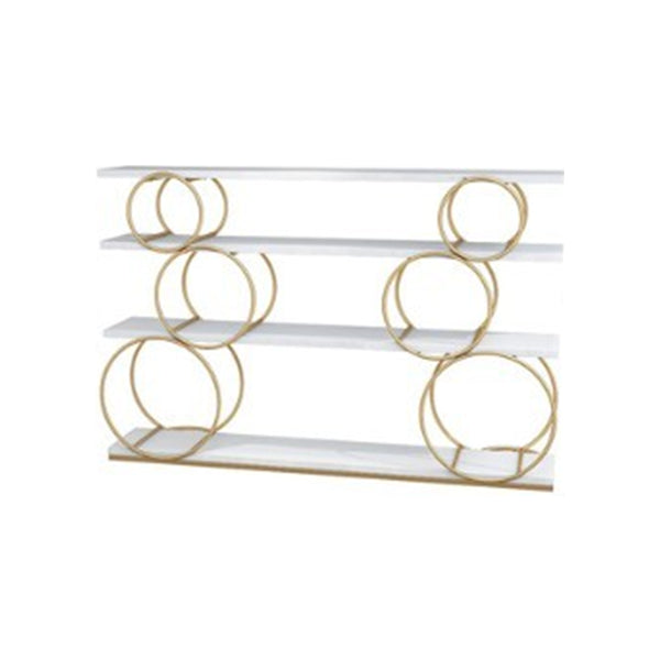 11.81"W Bookshelf Glam Style Open Back Bookcase for Office Study Room Home Clearhalo 'Bookcases' 'furn' 'furn_bookcases' 'Furniture' 'furniture_bookcases' 'kitchen' 'kitchen_bookcases' 'Living Room Furniture' 'Office Furniture' 4718910