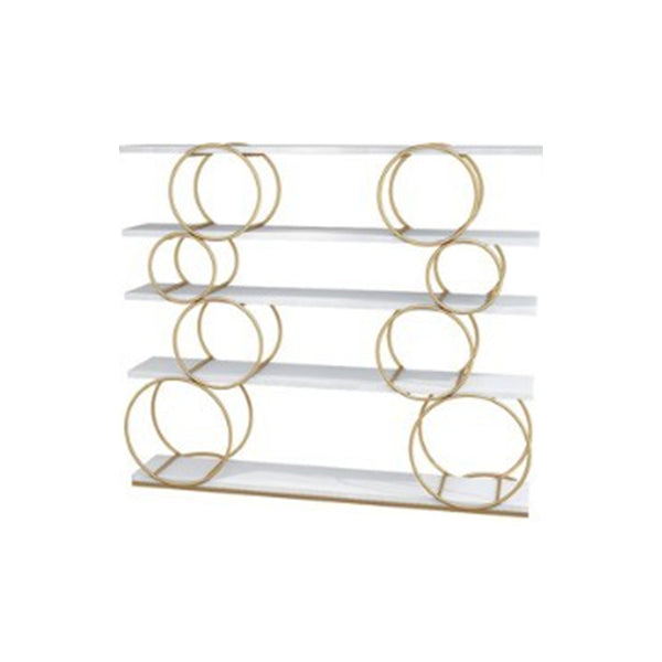 11.81"W Bookshelf Glam Style Open Back Bookcase for Office Study Room Home Clearhalo 'Bookcases' 'furn' 'furn_bookcases' 'Furniture' 'furniture_bookcases' 'kitchen' 'kitchen_bookcases' 'Living Room Furniture' 'Office Furniture' 4718912