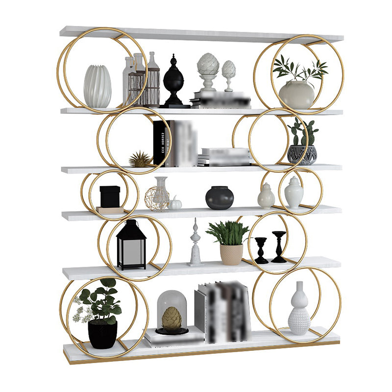 11.81"W Bookshelf Glam Style Open Back Bookcase for Office Study Room Home Clearhalo 'Bookcases' 'furn' 'furn_bookcases' 'Furniture' 'furniture_bookcases' 'kitchen' 'kitchen_bookcases' 'Living Room Furniture' 'Office Furniture' 4718915