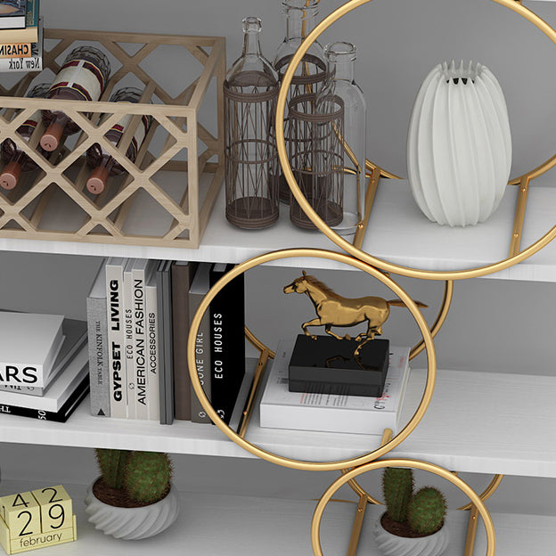 11.81"W Bookshelf Glam Style Open Back Bookcase for Office Study Room Home Clearhalo 'Bookcases' 'furn' 'furn_bookcases' 'Furniture' 'furniture_bookcases' 'kitchen' 'kitchen_bookcases' 'Living Room Furniture' 'Office Furniture' 4718916
