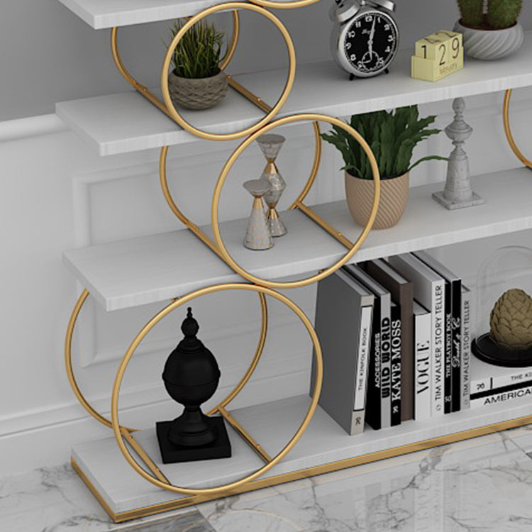 11.81"W Bookshelf Glam Style Open Back Bookcase for Office Study Room Home Clearhalo 'Bookcases' 'furn' 'furn_bookcases' 'Furniture' 'furniture_bookcases' 'kitchen' 'kitchen_bookcases' 'Living Room Furniture' 'Office Furniture' 4718918