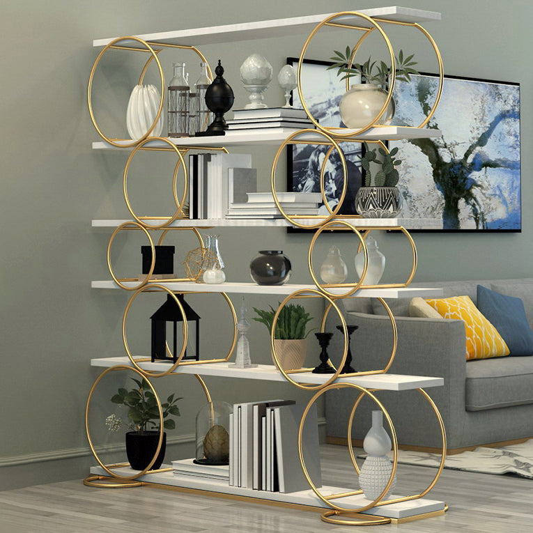 11.81"W Bookshelf Glam Style Open Back Bookcase for Office Study Room Home Clearhalo 'Bookcases' 'furn' 'furn_bookcases' 'Furniture' 'furniture_bookcases' 'kitchen' 'kitchen_bookcases' 'Living Room Furniture' 'Office Furniture' 4718920