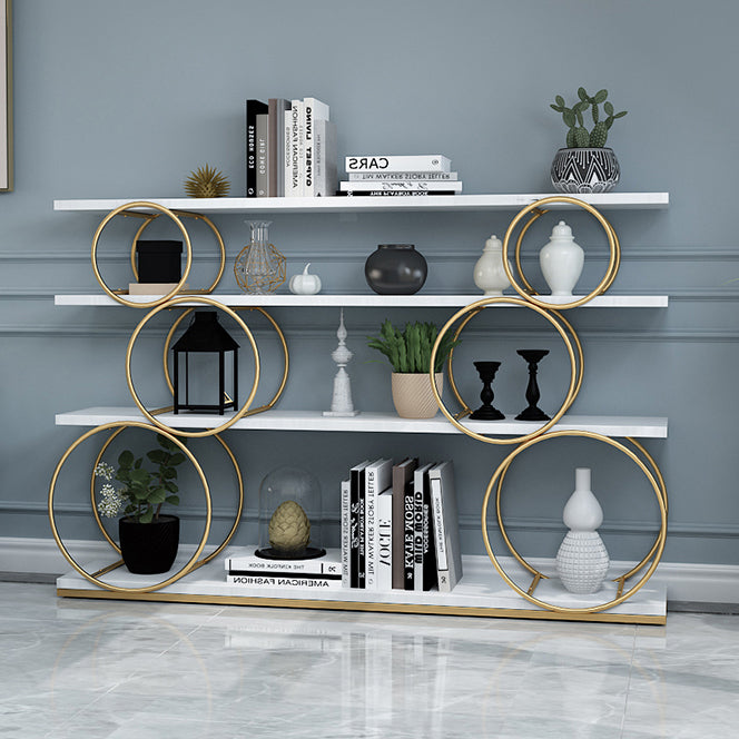 11.81"W Bookshelf Glam Style Open Back Bookcase for Office Study Room Home Clearhalo 'Bookcases' 'furn' 'furn_bookcases' 'Furniture' 'furniture_bookcases' 'kitchen' 'kitchen_bookcases' 'Living Room Furniture' 'Office Furniture' 4718921