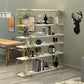 11.81"W Bookshelf Glam Style Open Back Bookcase for Office Study Room Home Clearhalo 'Bookcases' 'furn' 'furn_bookcases' 'Furniture' 'furniture_bookcases' 'kitchen' 'kitchen_bookcases' 'Living Room Furniture' 'Office Furniture' 4718924