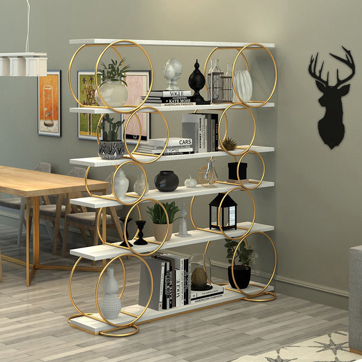 11.81"W Bookshelf Glam Style Open Back Bookcase for Office Study Room Home Clearhalo 'Bookcases' 'furn' 'furn_bookcases' 'Furniture' 'furniture_bookcases' 'kitchen' 'kitchen_bookcases' 'Living Room Furniture' 'Office Furniture' 4718924