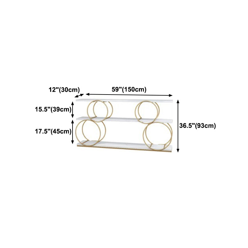 11.81"W Bookshelf Glam Style Open Back Bookcase for Office Study Room Home Clearhalo 'Bookcases' 'furn' 'furn_bookcases' 'Furniture' 'furniture_bookcases' 'kitchen' 'kitchen_bookcases' 'Living Room Furniture' 'Office Furniture' 4718926