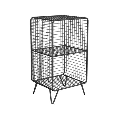 Glam Metal Iron Standard Bookshelf Vertical Closed Back Bookshelf 14"L x 12"W x 26"H Black Clearhalo 'Bookcases' 'furn' 'furn_bookcases' 'Furniture' 'furniture_bookcases' 'kitchen' 'kitchen_bookcases' 'Living Room Furniture' 'Office Furniture' 4718935