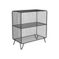 Glam Metal Iron Standard Bookshelf Vertical Closed Back Bookshelf 24"L x 12"W x 28"H Black Clearhalo 'Bookcases' 'furn' 'furn_bookcases' 'Furniture' 'furniture_bookcases' 'kitchen' 'kitchen_bookcases' 'Living Room Furniture' 'Office Furniture' 4718937