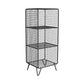 Glam Metal Iron Standard Bookshelf Vertical Closed Back Bookshelf 14"L x 12"W x 35"H Black Clearhalo 'Bookcases' 'furn' 'furn_bookcases' 'Furniture' 'furniture_bookcases' 'kitchen' 'kitchen_bookcases' 'Living Room Furniture' 'Office Furniture' 4718938