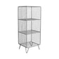 Glam Metal Iron Standard Bookshelf Vertical Closed Back Bookshelf 14"L x 12"W x 35"H Silver Clearhalo 'Bookcases' 'furn' 'furn_bookcases' 'Furniture' 'furniture_bookcases' 'kitchen' 'kitchen_bookcases' 'Living Room Furniture' 'Office Furniture' 4718944