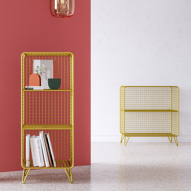 Glam Metal Iron Standard Bookshelf Vertical Closed Back Bookshelf Clearhalo 'Bookcases' 'furn' 'furn_bookcases' 'Furniture' 'furniture_bookcases' 'kitchen' 'kitchen_bookcases' 'Living Room Furniture' 'Office Furniture' 4718951