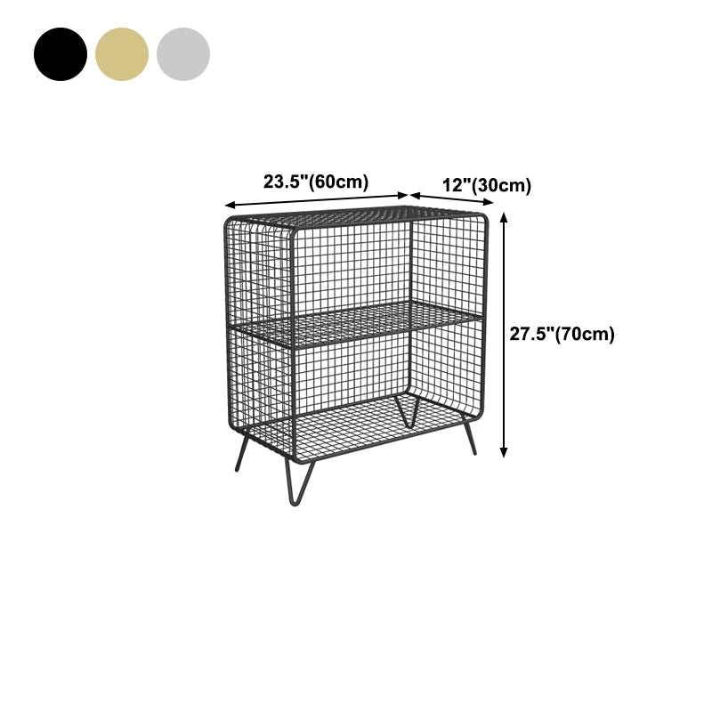 Glam Metal Iron Standard Bookshelf Vertical Closed Back Bookshelf Clearhalo 'Bookcases' 'furn' 'furn_bookcases' 'Furniture' 'furniture_bookcases' 'kitchen' 'kitchen_bookcases' 'Living Room Furniture' 'Office Furniture' 4718959