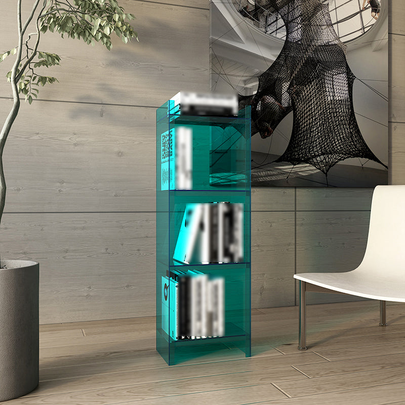 Glam Vertical Standard Bookshelf Acrylic Closed Back Bookshelf for Living Room Clearhalo 'Bookcases' 'furn' 'furn_bookcases' 'Furniture' 'furniture_bookcases' 'kitchen' 'kitchen_bookcases' 'Living Room Furniture' 'Office Furniture' 4718967