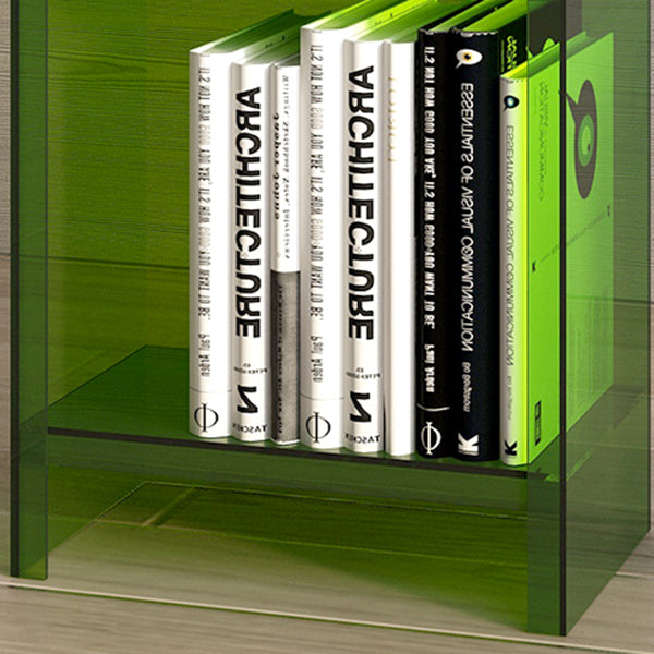 Glam Vertical Standard Bookshelf Acrylic Closed Back Bookshelf for Living Room Clearhalo 'Bookcases' 'furn' 'furn_bookcases' 'Furniture' 'furniture_bookcases' 'kitchen' 'kitchen_bookcases' 'Living Room Furniture' 'Office Furniture' 4718978