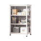 Industrial Vertical Open Bookshelf Metal Frame Manufactured Wood Shelf Bookshelf 20"L x 12"W x 35"H White Clearhalo 'Bookcases' 'furn' 'furn_bookcases' 'Furniture' 'furniture_bookcases' 'kitchen' 'kitchen_bookcases' 'Living Room Furniture' 'Office Furniture' 4718996
