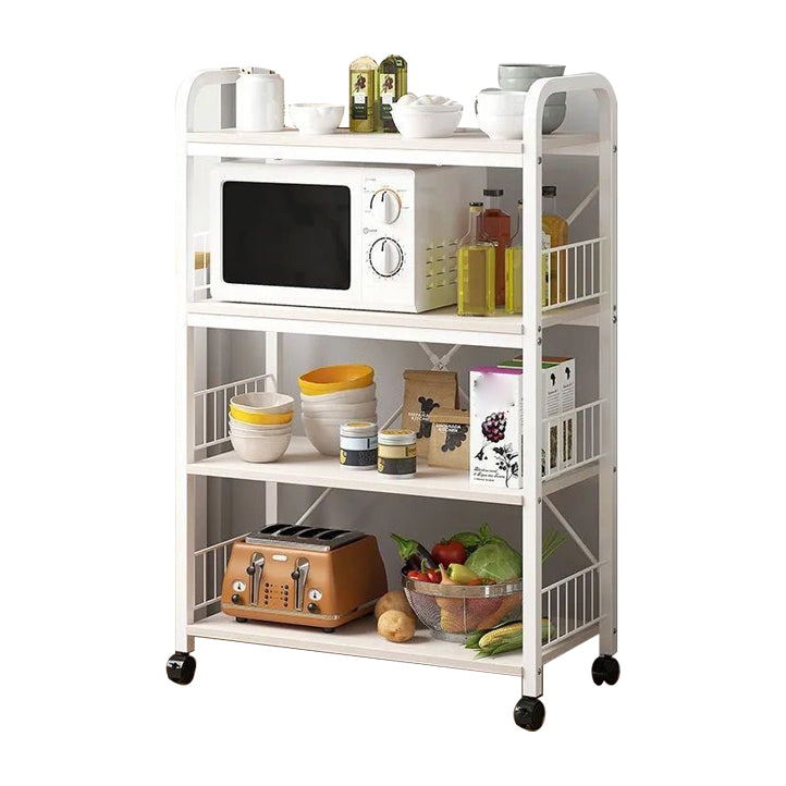 Industrial Vertical Open Bookshelf Metal Frame Manufactured Wood Shelf Bookshelf 23.6"L x 11.8"W x 43.7"H White Clearhalo 'Bookcases' 'furn' 'furn_bookcases' 'Furniture' 'furniture_bookcases' 'kitchen' 'kitchen_bookcases' 'Living Room Furniture' 'Office Furniture' 4718997