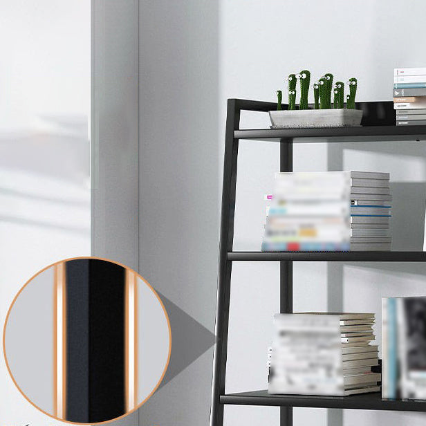 Industrial Vertical Open Bookshelf Metal Frame Manufactured Wood Shelf Bookshelf Clearhalo 'Bookcases' 'furn' 'furn_bookcases' 'Furniture' 'furniture_bookcases' 'kitchen' 'kitchen_bookcases' 'Living Room Furniture' 'Office Furniture' 4718998