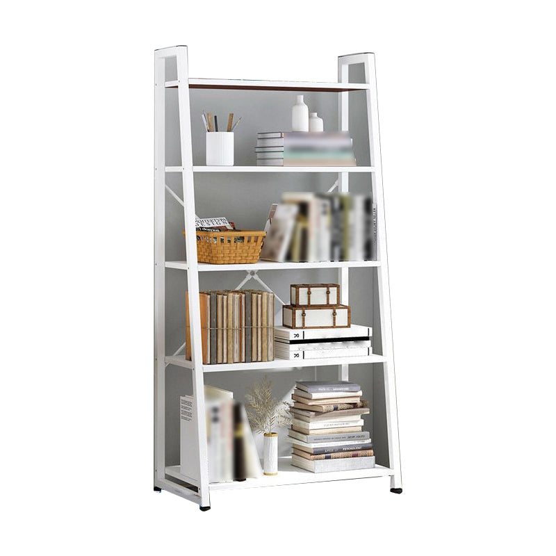 Industrial Vertical Open Bookshelf Metal Frame Manufactured Wood Shelf Bookshelf Clearhalo 'Bookcases' 'furn' 'furn_bookcases' 'Furniture' 'furniture_bookcases' 'kitchen' 'kitchen_bookcases' 'Living Room Furniture' 'Office Furniture' 4719000
