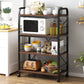 Industrial Vertical Open Bookshelf Metal Frame Manufactured Wood Shelf Bookshelf 23.6"L x 11.8"W x 43.7"H Black-Brown Clearhalo 'Bookcases' 'furn' 'furn_bookcases' 'Furniture' 'furniture_bookcases' 'kitchen' 'kitchen_bookcases' 'Living Room Furniture' 'Office Furniture' 4719009