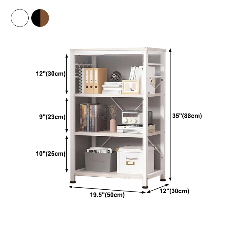 Industrial Vertical Open Bookshelf Metal Frame Manufactured Wood Shelf Bookshelf Clearhalo 'Bookcases' 'furn' 'furn_bookcases' 'Furniture' 'furniture_bookcases' 'kitchen' 'kitchen_bookcases' 'Living Room Furniture' 'Office Furniture' 4719020