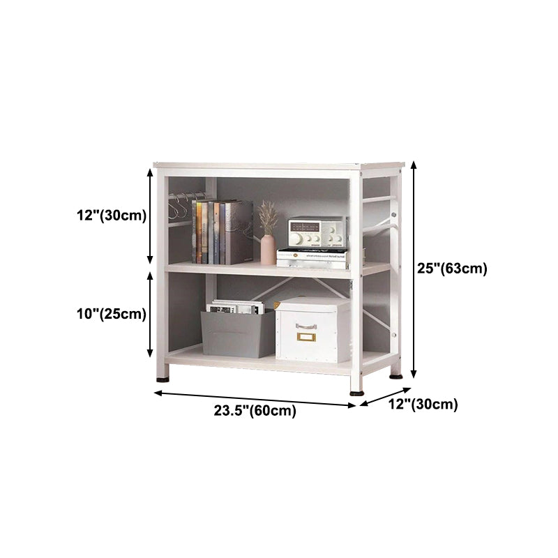 Industrial Vertical Open Bookshelf Metal Frame Manufactured Wood Shelf Bookshelf Clearhalo 'Bookcases' 'furn' 'furn_bookcases' 'Furniture' 'furniture_bookcases' 'kitchen' 'kitchen_bookcases' 'Living Room Furniture' 'Office Furniture' 4719021