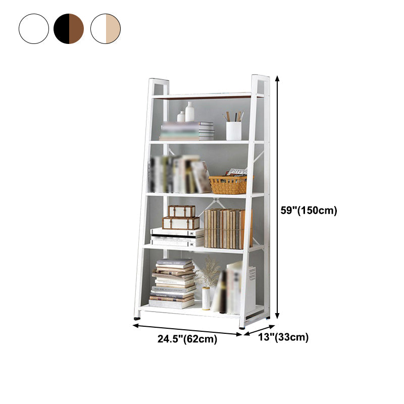 Industrial Vertical Open Bookshelf Metal Frame Manufactured Wood Shelf Bookshelf Clearhalo 'Bookcases' 'furn' 'furn_bookcases' 'Furniture' 'furniture_bookcases' 'kitchen' 'kitchen_bookcases' 'Living Room Furniture' 'Office Furniture' 4719025