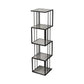 Glam Open Etagere Bookshelf Vertical Iron Bookshelf for Home 13.8"L x 13.8"W x 59.1"H Black Clearhalo 'Bookcases' 'furn' 'furn_bookcases' 'Furniture' 'furniture_bookcases' 'kitchen' 'kitchen_bookcases' 'Living Room Furniture' 'Office Furniture' 4719031