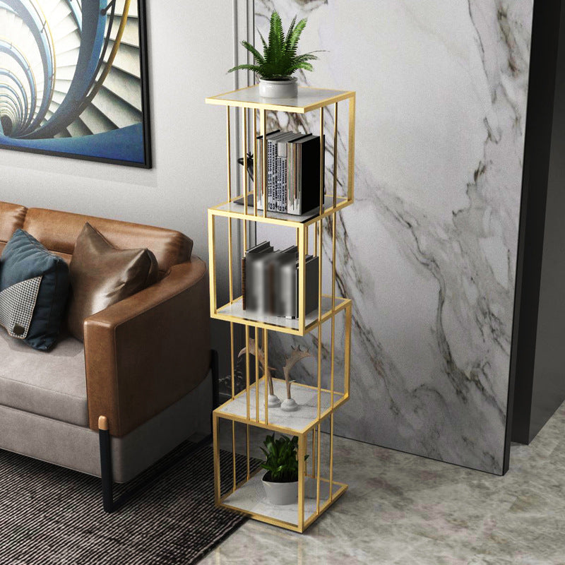 Glam Open Etagere Bookshelf Vertical Iron Bookshelf for Home Clearhalo 'Bookcases' 'furn' 'furn_bookcases' 'Furniture' 'furniture_bookcases' 'kitchen' 'kitchen_bookcases' 'Living Room Furniture' 'Office Furniture' 4719034