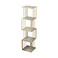Glam Open Etagere Bookshelf Vertical Iron Bookshelf for Home 13.8"L x 13.8"W x 59.1"H Gold Clearhalo 'Bookcases' 'furn' 'furn_bookcases' 'Furniture' 'furniture_bookcases' 'kitchen' 'kitchen_bookcases' 'Living Room Furniture' 'Office Furniture' 4719044