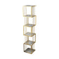 Glam Open Etagere Bookshelf Vertical Iron Bookshelf for Home 13.8"L x 13.8"W x 70.9"H Gold Clearhalo 'Bookcases' 'furn' 'furn_bookcases' 'Furniture' 'furniture_bookcases' 'kitchen' 'kitchen_bookcases' 'Living Room Furniture' 'Office Furniture' 4719045